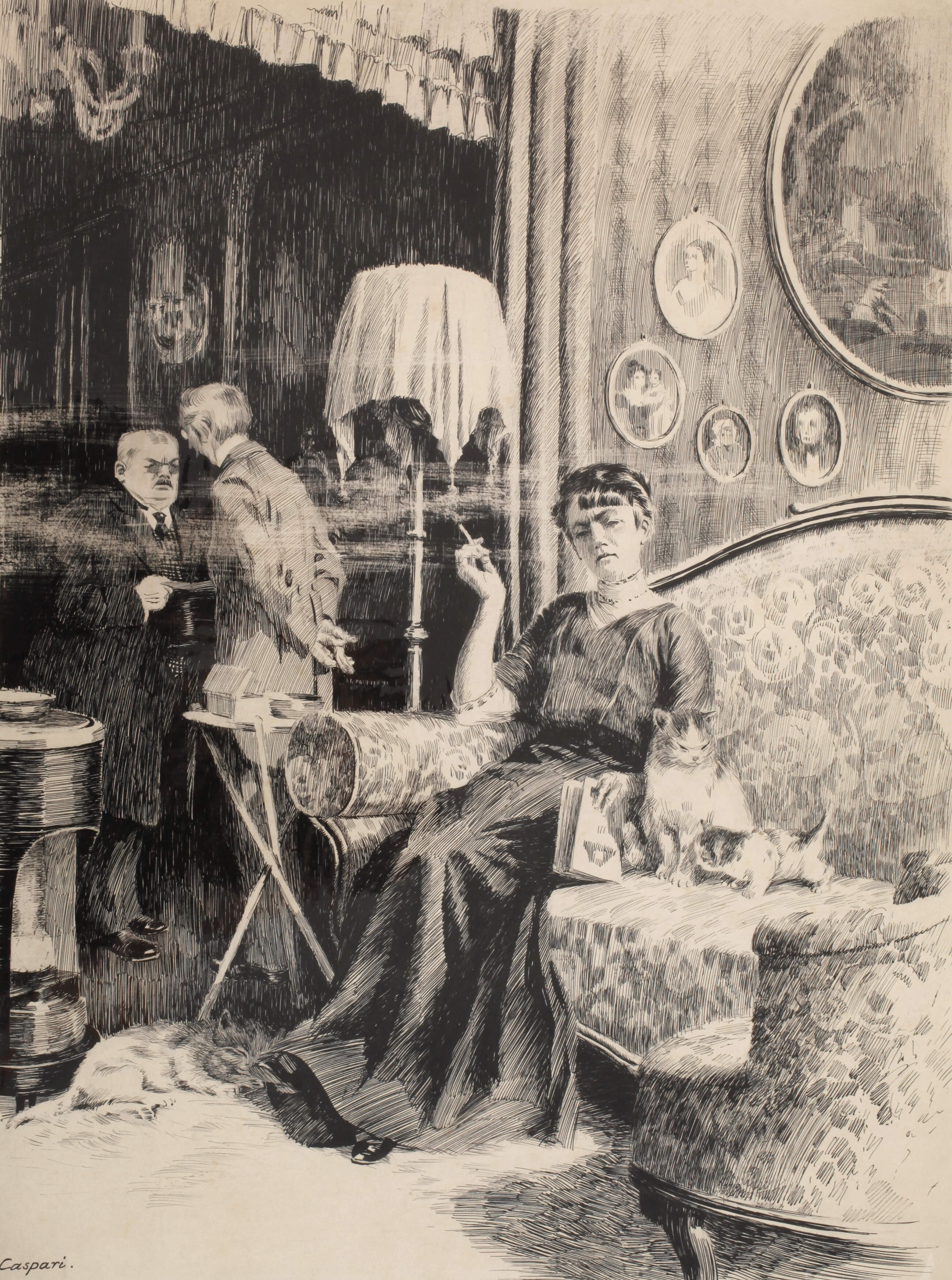 Walther Caspari, Abend im Salon