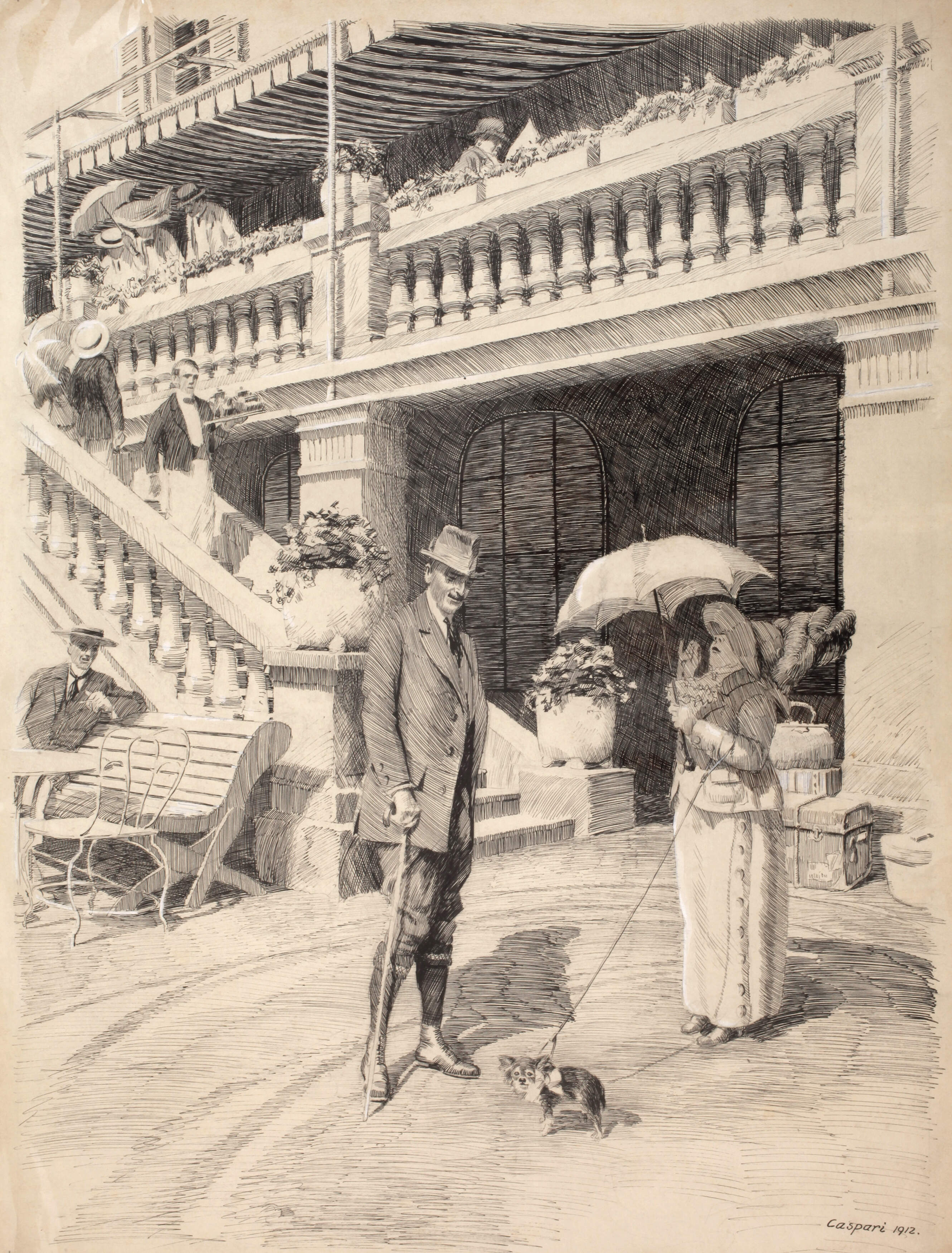 Walther Caspari, Sommertag am Hotel