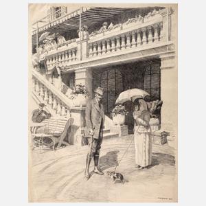 Walther Caspari, Sommertag am Hotel