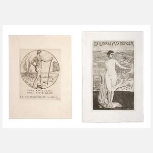 Max Klinger, Paar Exlibris