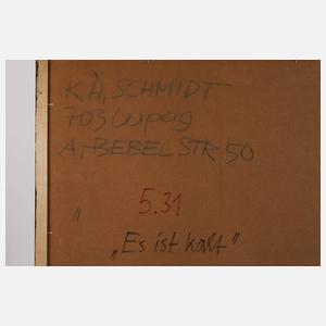 Karl-Heinz Schmidt, "Es ist kalt"