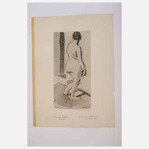 Hermann Glöckner, Stehender Rückenakt