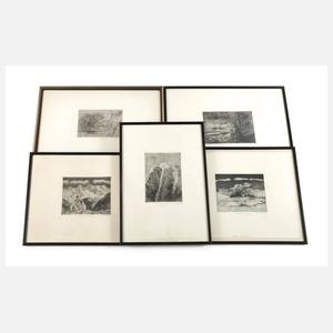 Ulrich Hachulla, Graphikkonvolut mit Landschaften