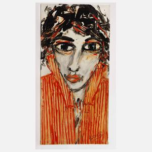 Jean Schmiedel, Frau mit rotgestreifter Bluse