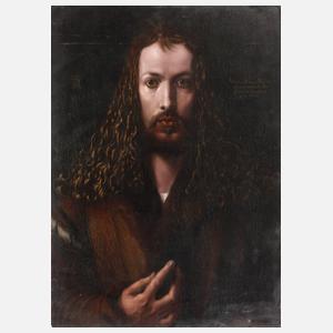 "Selbstportrait im Pelzrock" nach Albrecht Dürer