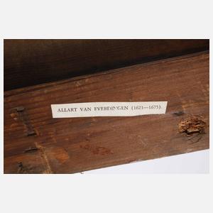 Allart van Everdingen, attr., Landschaft mit Wasserfall