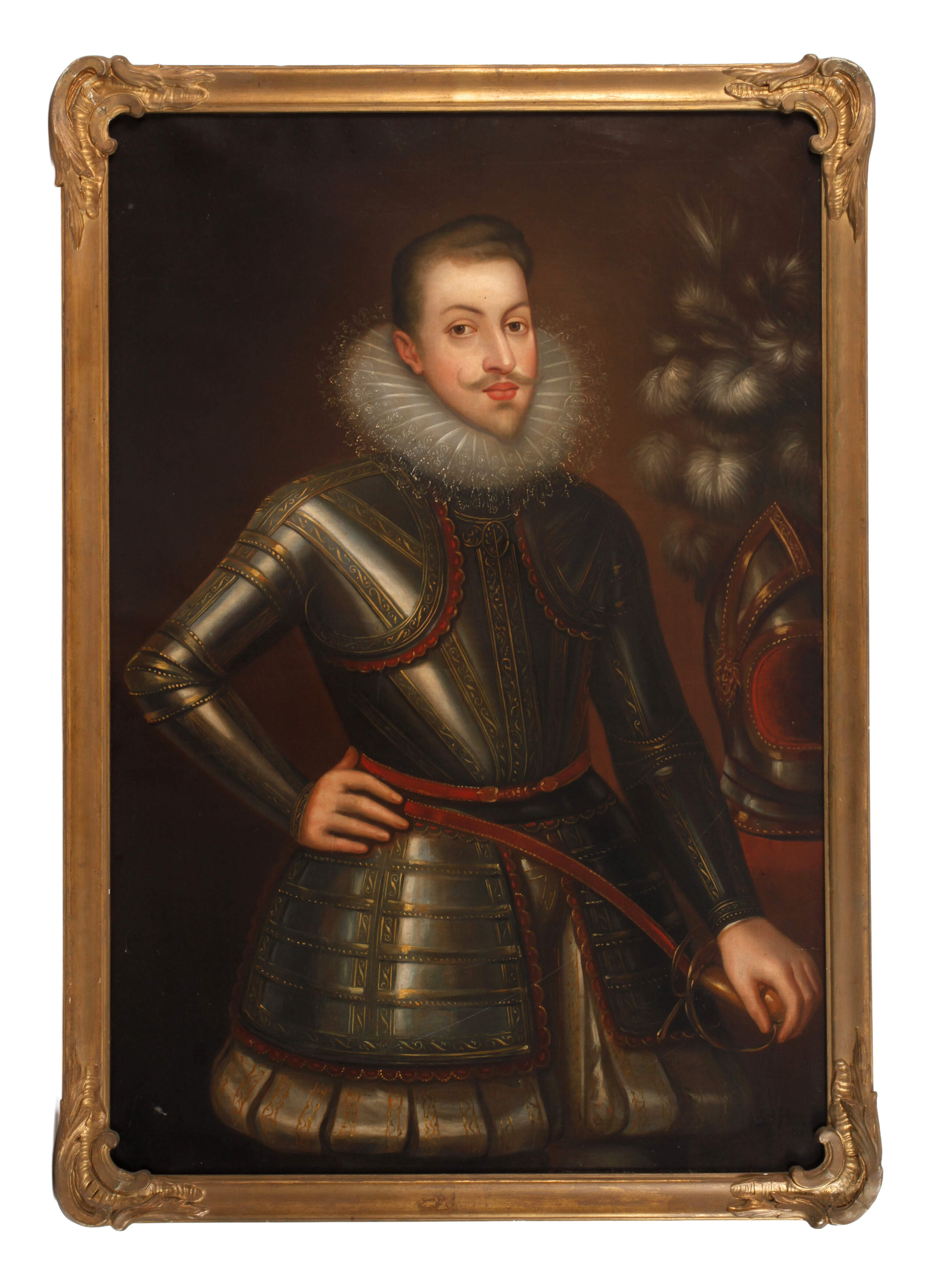 Emil Friberg, Adliger in Rüstung