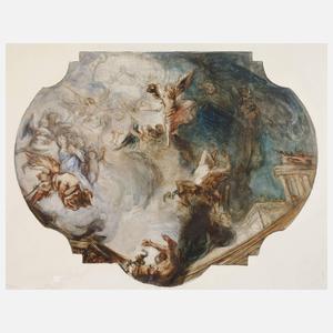 Drei Studien für Deckenmalereien