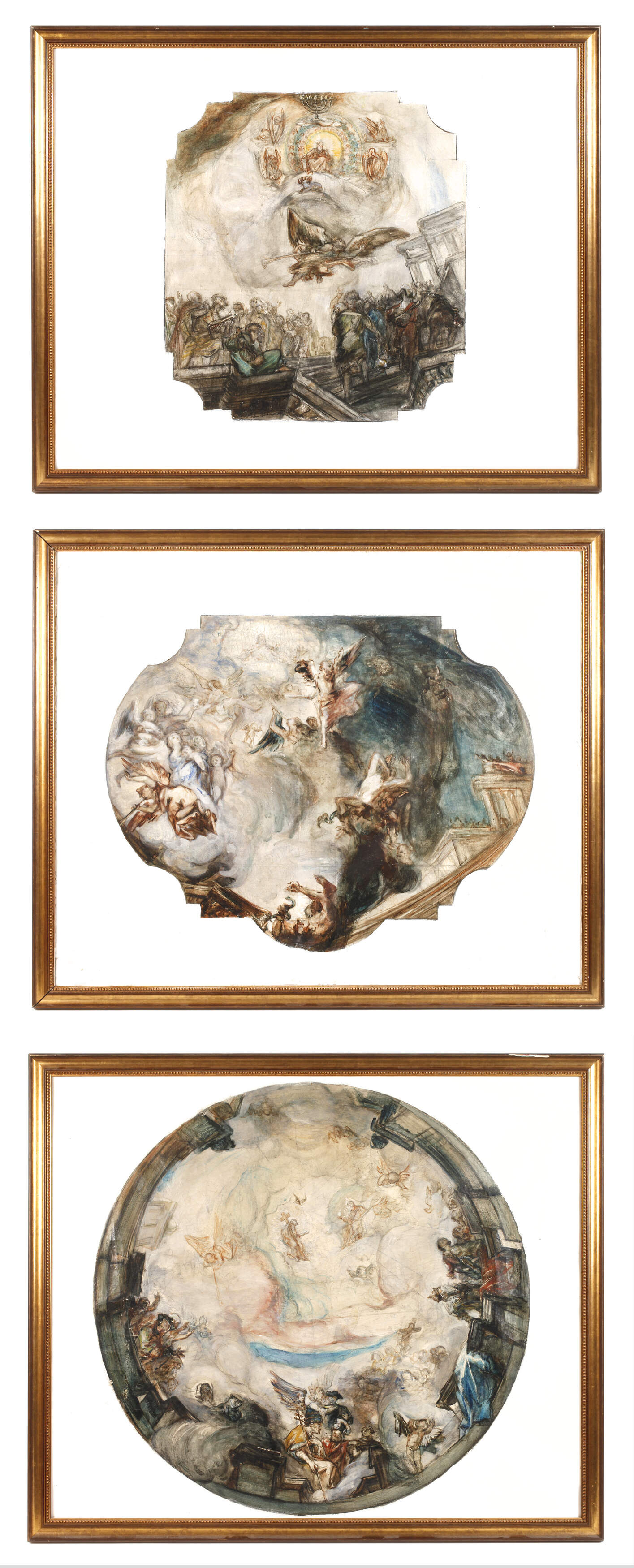 Drei Studien für Deckenmalereien