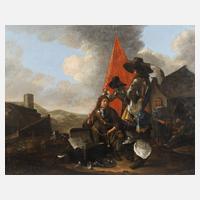 Begutachtung der Kriegsbeute im Soldatenlager111