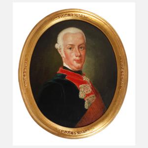 Ovales spätbarockes Herrenportrait
