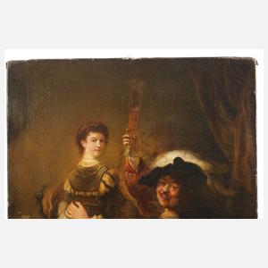 Qualitätvolle Wiederholung nach Rembrandt