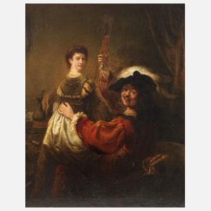 Qualitätvolle Wiederholung nach Rembrandt