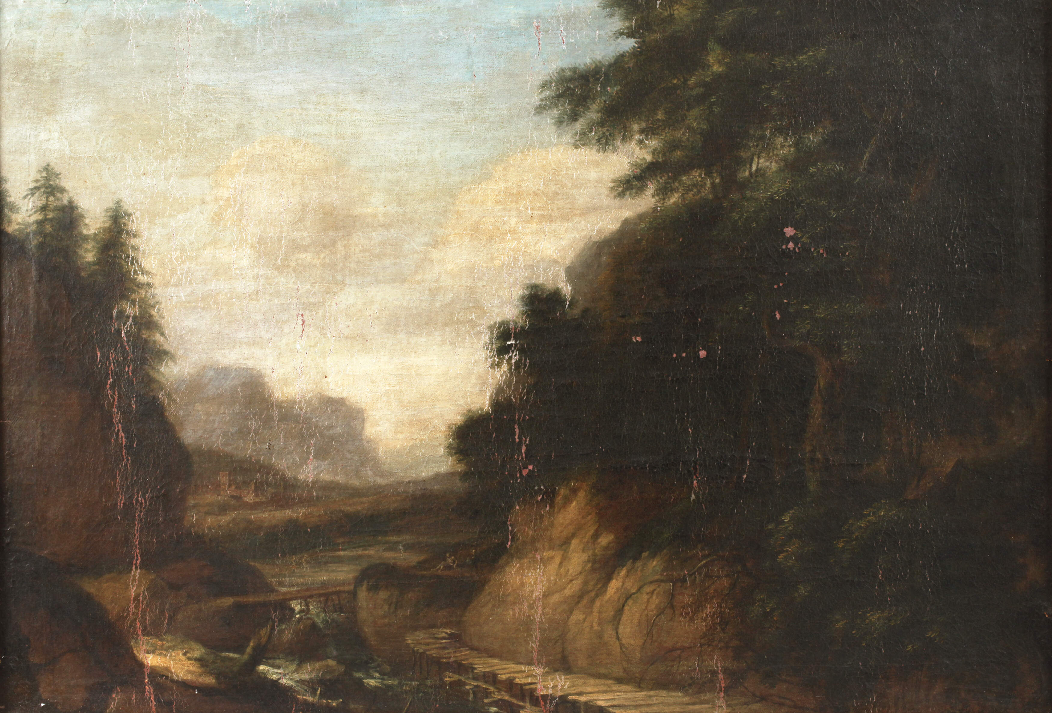 Altmeisterliche Flusslandschaft