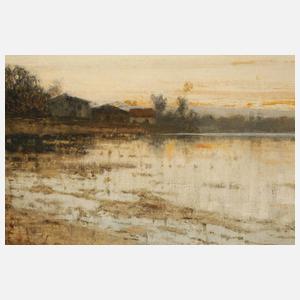 Karl Heffner, attr., Herbstliche Seelandschaft