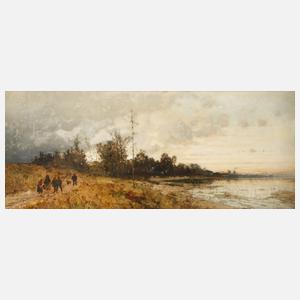 Karl Heffner, attr., Herbstliche Seelandschaft