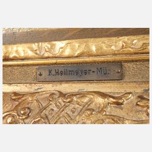 Karl Heilmayer, Märzenlandschaft mit Bauer beim Pflügen