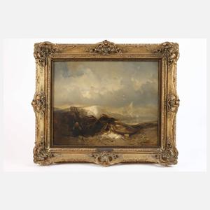 Charles Hoguet, Fischerboote am Strand