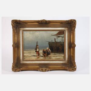 Jan Hermann Barend Koekkoek, Fischer am Strand