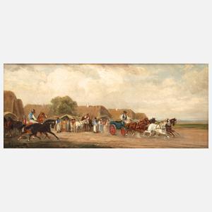 Ernö Lanyi, Ländliche Szene mit Kutsche