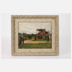 Lienard, Gesellschaft auf der Pferderennbahn