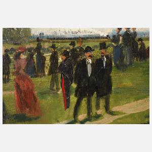 Lienard, Gesellschaft auf der Pferderennbahn