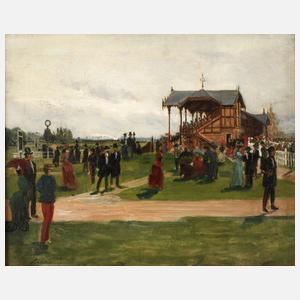 Lienard, Gesellschaft auf der Pferderennbahn