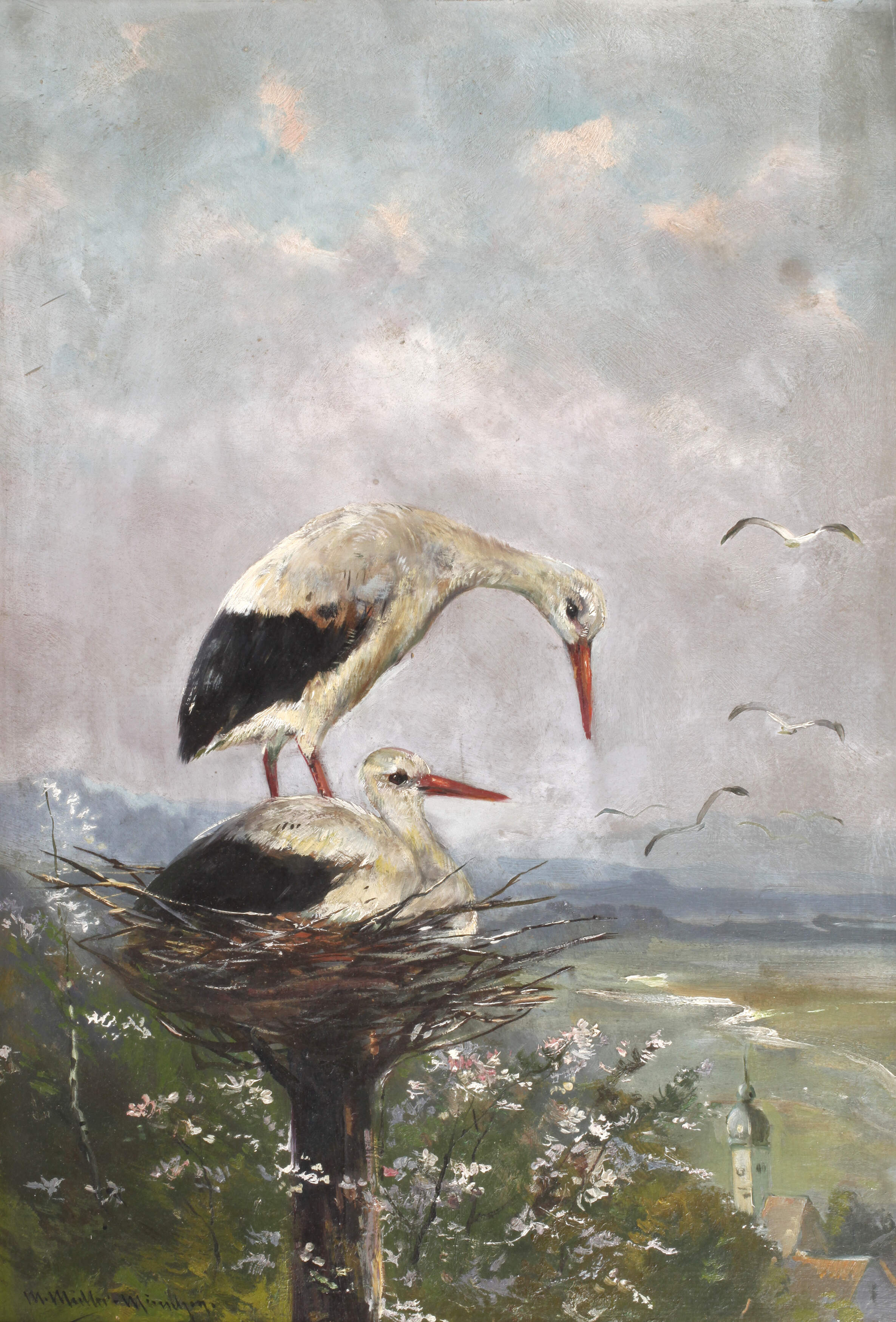 Moritz Müller-München, Störche im Nest
