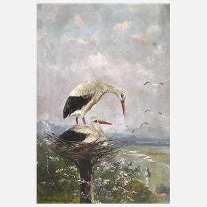 Moritz Müller-München, Störche im Nest