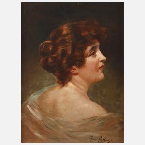 Bruno Pinkow, Schulterportrait einer Dame