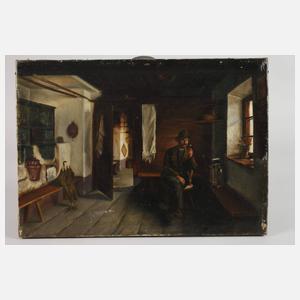 Laura Rohrwasser, Sinnender Bauer im Interieur