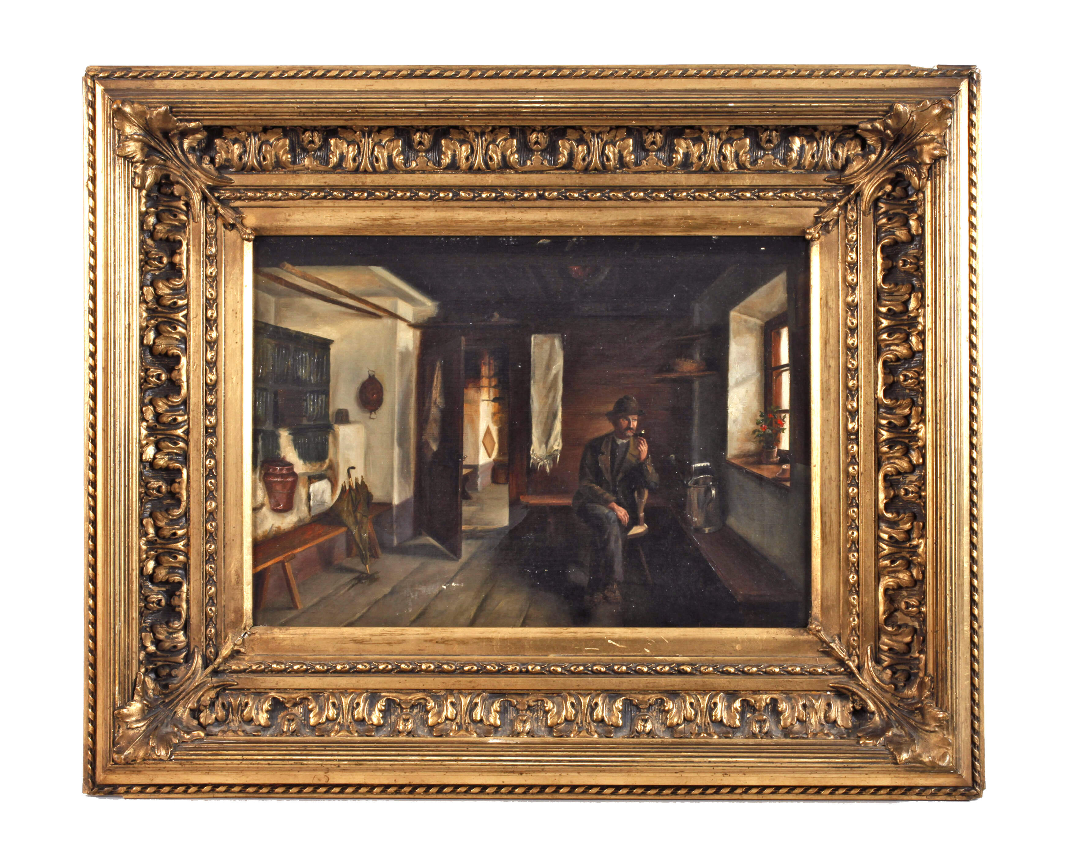 Laura Rohrwasser, Sinnender Bauer im Interieur