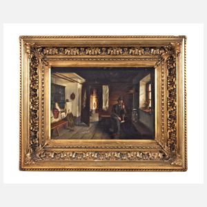 Laura Rohrwasser, Sinnender Bauer im Interieur