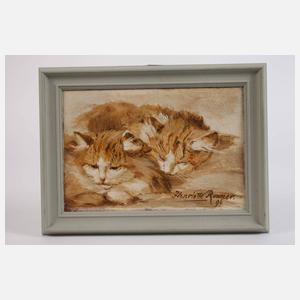 Henriette Ronner, Schlafende Katzen