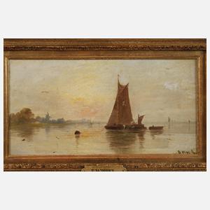 E. Wippel, Abend am Meer