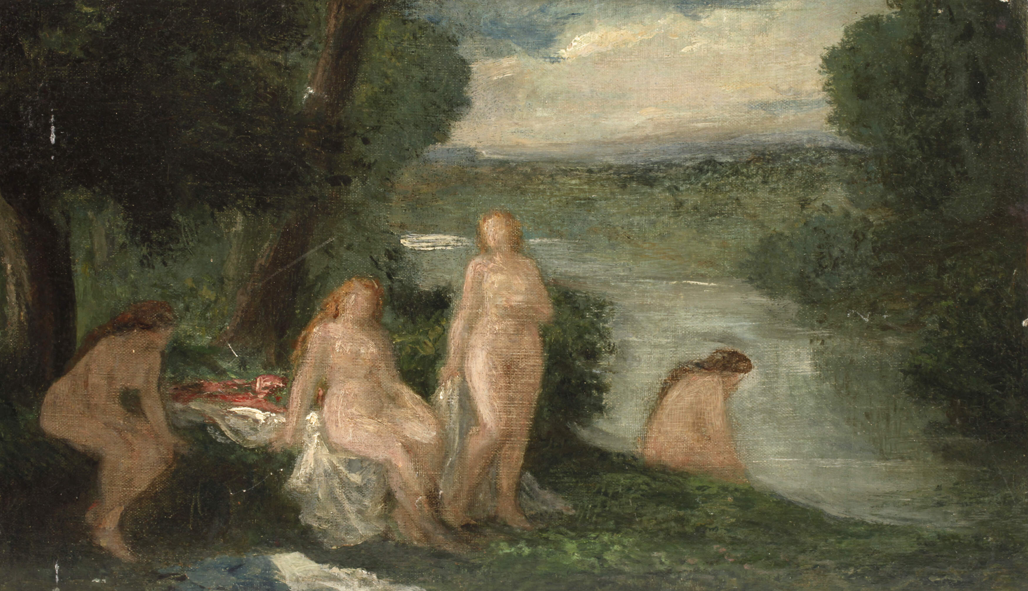 Studie mit badenden Mädchen