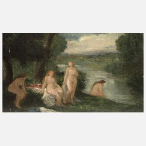 Studie mit badenden Mädchen