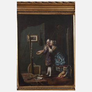 Amouröse Atelierszene