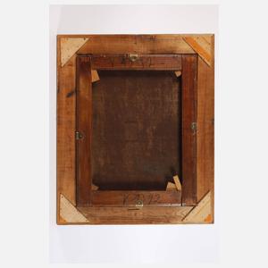 Musketiere in einer Kirche im Feuerschein