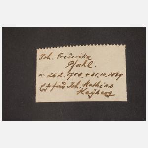 Bildnis der Johanna Frederica Pfuhl