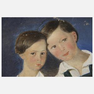 Biedermeierliches Geschwisterportrait