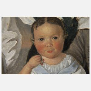 Biedermeierliches Geschwisterportrait