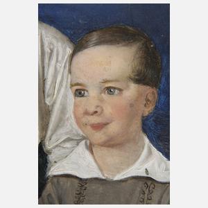 Biedermeierliches Geschwisterportrait