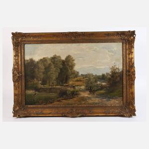 Süddeutsche Sommerlandschaft mit Fluss