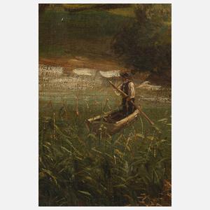 Süddeutsche Sommerlandschaft mit Fluss