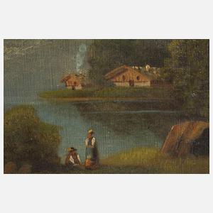 A. Kampe, Zwei Schweizer Sommerlandschaften