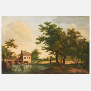 Spätbiedermeierliche Mühlenansicht