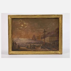 Abendgebet in der Bucht von Mergellina in Neapel