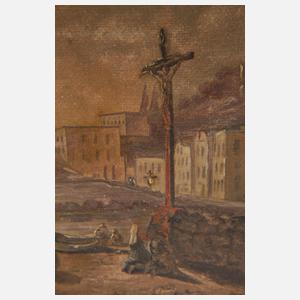 Abendgebet in der Bucht von Mergellina in Neapel