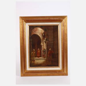 Orientalischer Herrscher mit Wachen